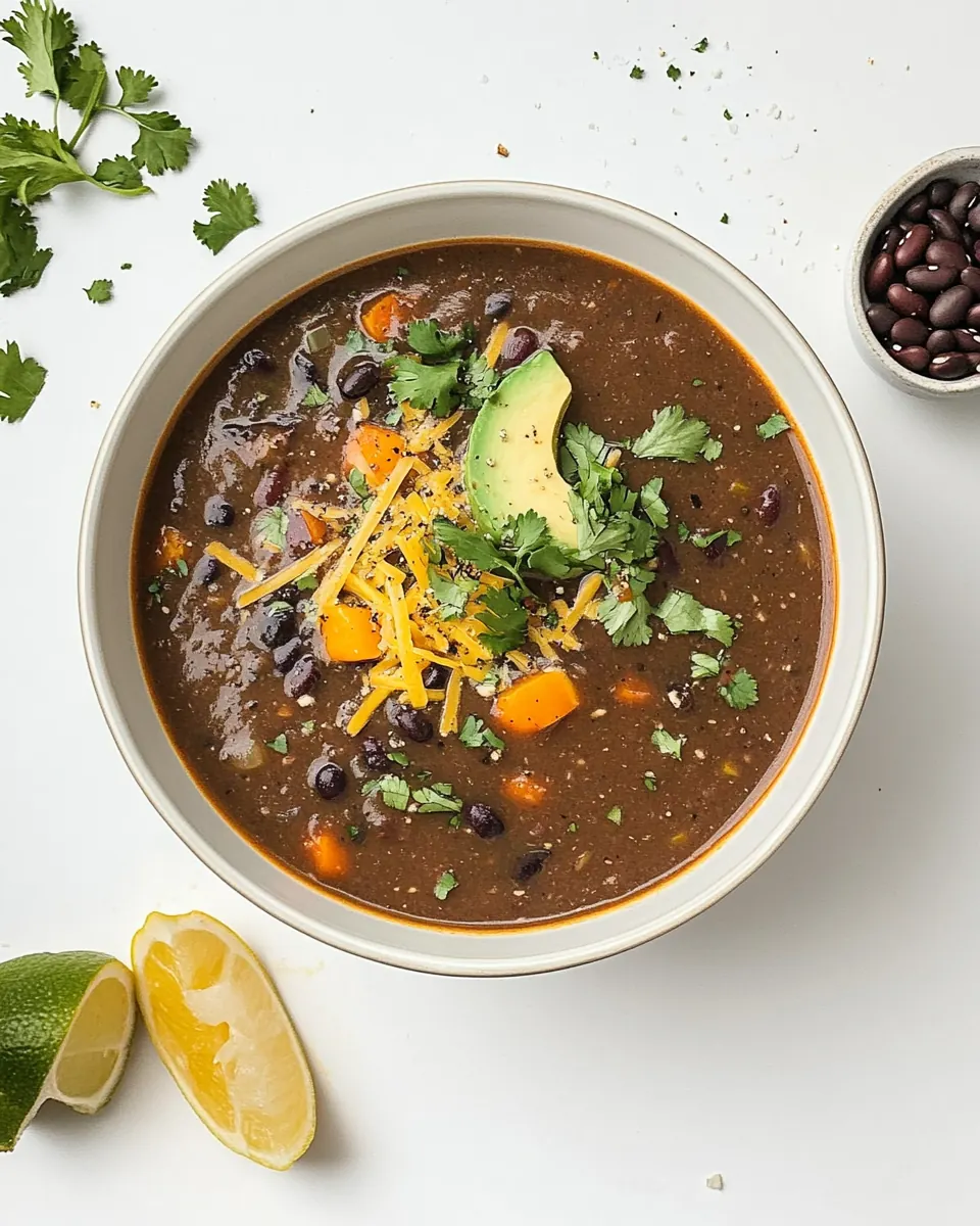 30 Minute Vegetarian Black Bean Soup