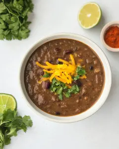 30 Minute Vegetarian Black Bean Soup