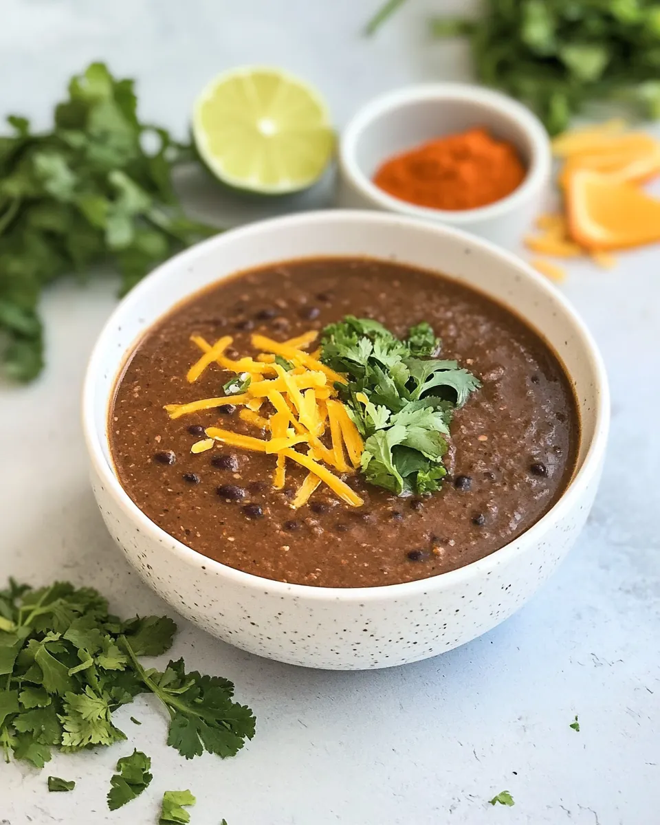 30 Minute Vegetarian Black Bean Soup