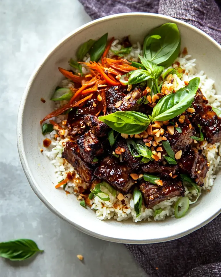 30 Minute Vietnamese Beef and Crispy Rice Bowl