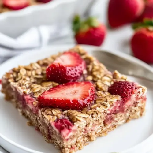 4 Ingredient Healthy Strawberry Breakfast Bars