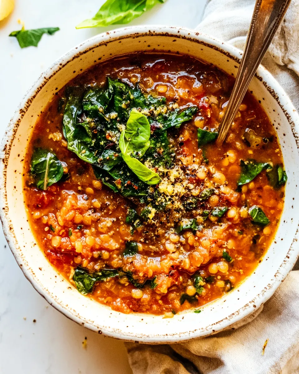 40 Minute Lemony Red Lentil Soup