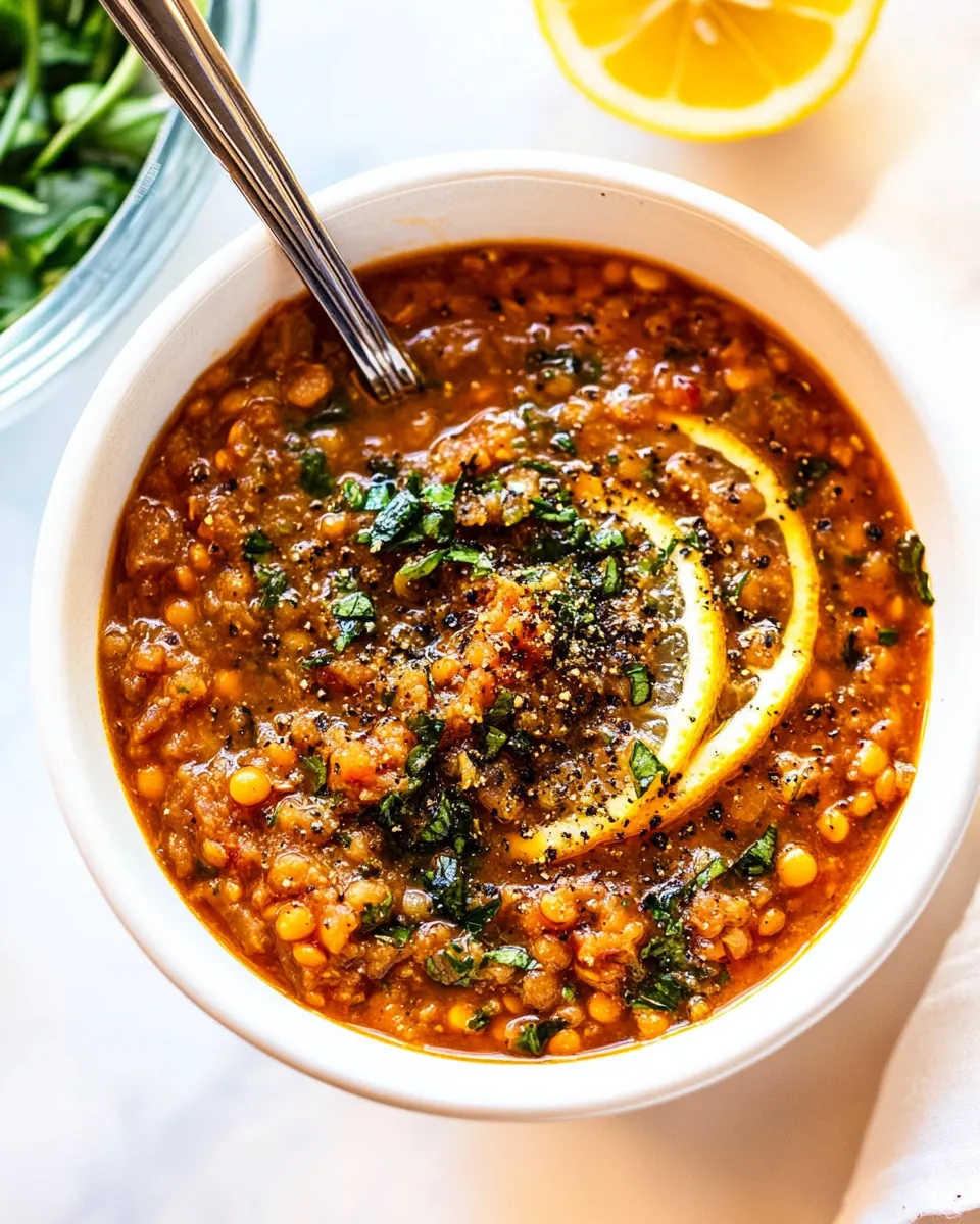 40 Minute Lemony Red Lentil Soup