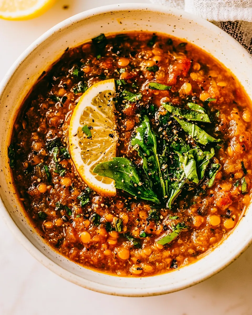 40 Minute Lemony Red Lentil Soup