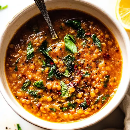 40 Minute Lemony Red Lentil Soup
