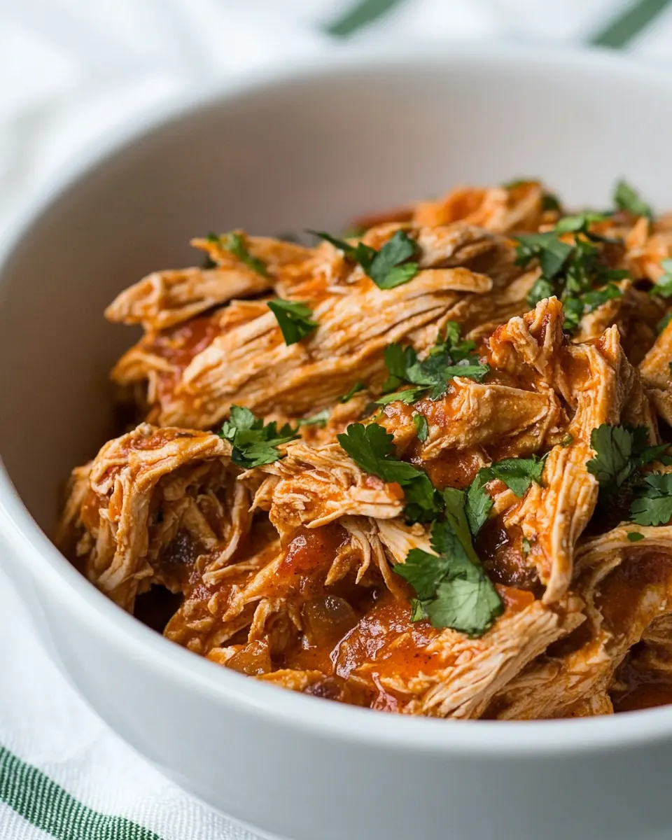 5 Ingredient Crock Pot Mexican Shredded Chicken