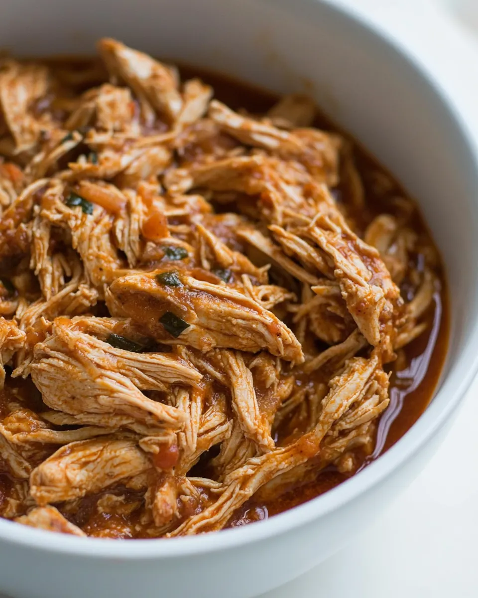 5 Ingredient Crock Pot Mexican Shredded Chicken