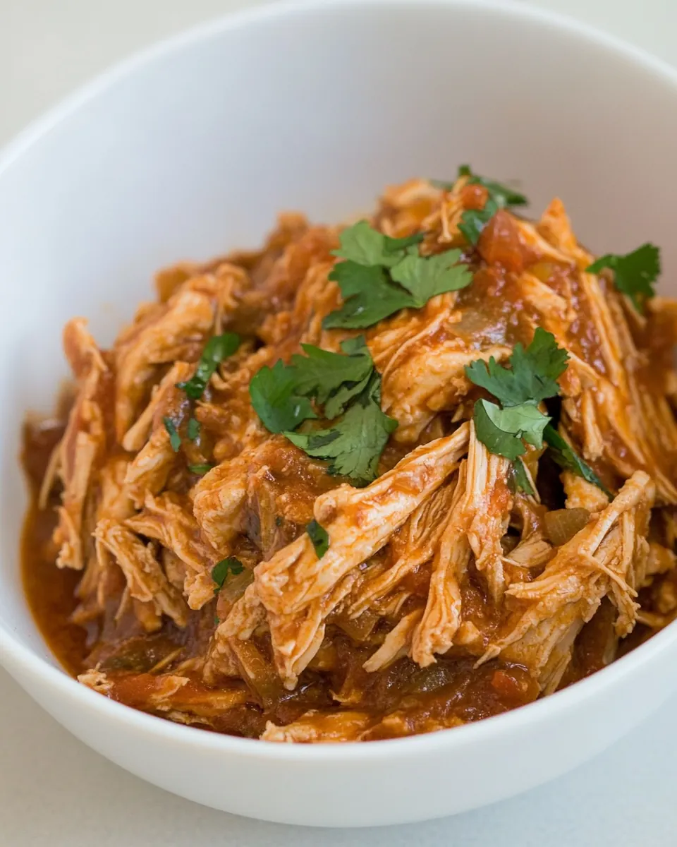 5 Ingredient Crock Pot Mexican Shredded Chicken