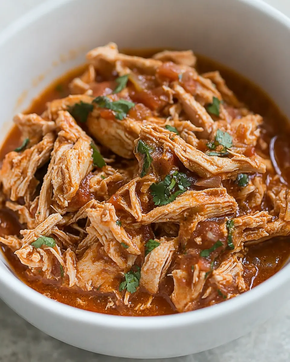 5 Ingredient Crock Pot Mexican Shredded Chicken