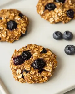 5 Ingredient Healthy Blueberry Oatmeal Cookies