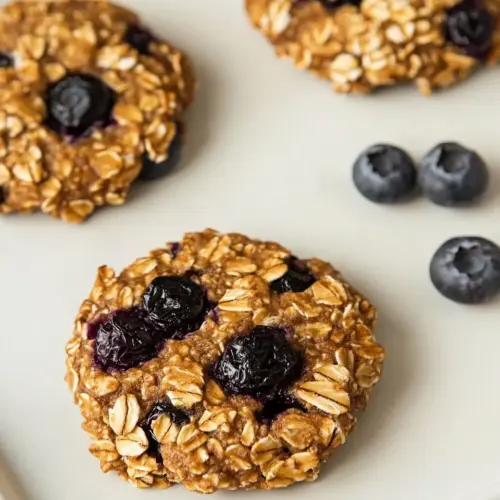 5 Ingredient Healthy Blueberry Oatmeal Cookies