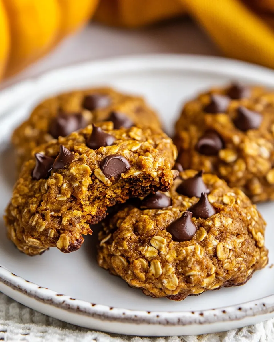 5 Ingredient Pumpkin Oatmeal Cookies