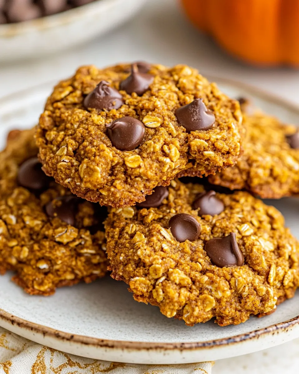 5 Ingredient Pumpkin Oatmeal Cookies