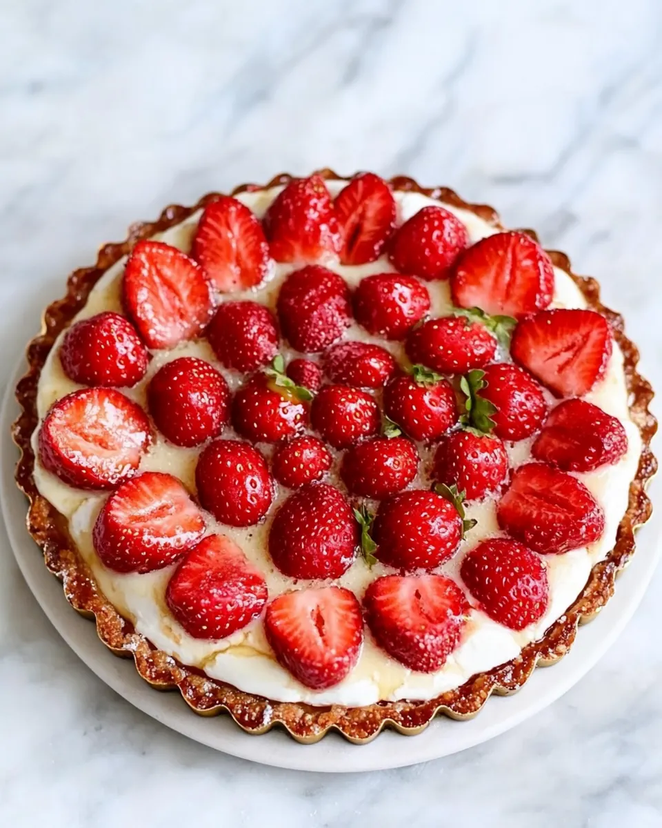 5 Ingredient Strawberry Rose Tart