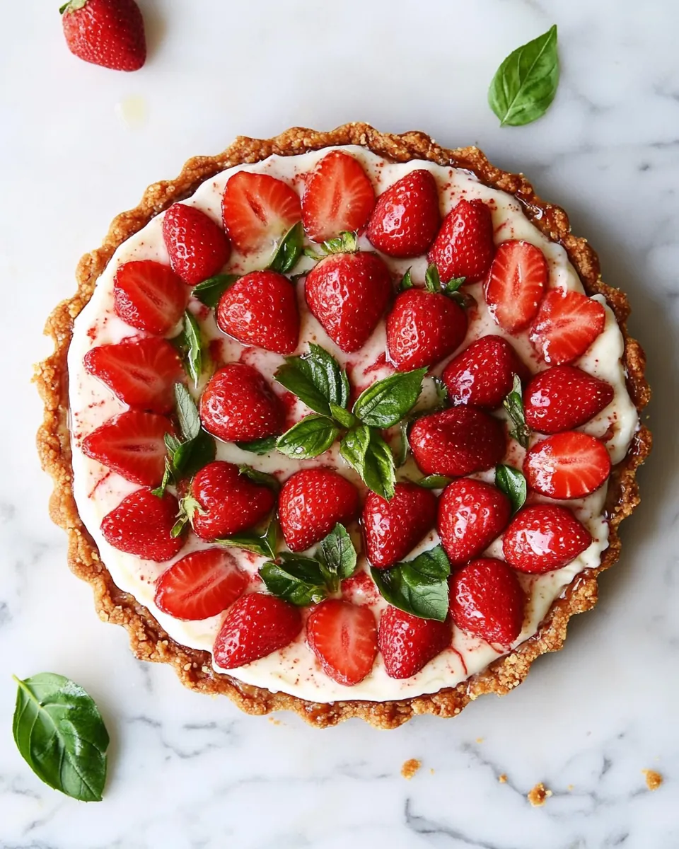 5 Ingredient Strawberry Rose Tart