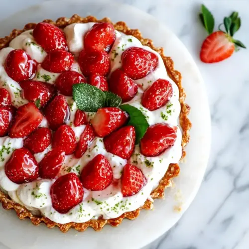5 Ingredient Strawberry Rose Tart