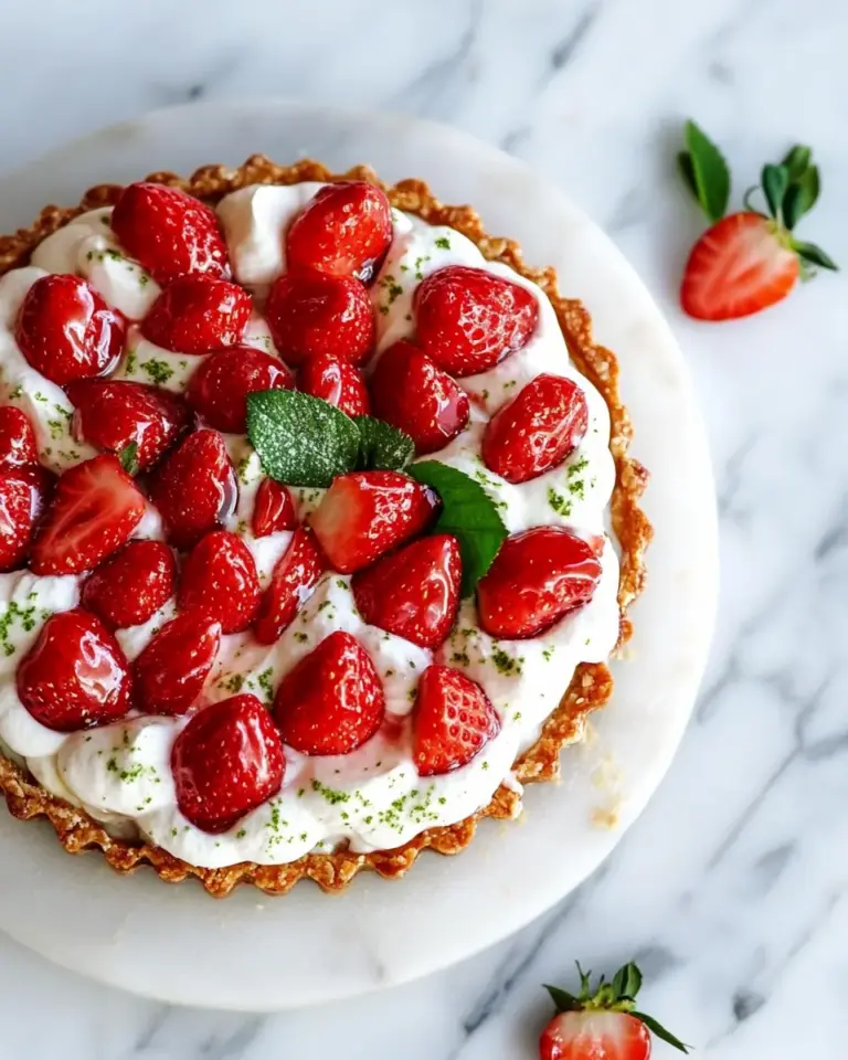 5 Ingredient Strawberry Rose Tart