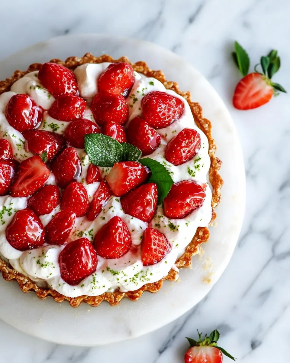5 Ingredient Strawberry Rose Tart