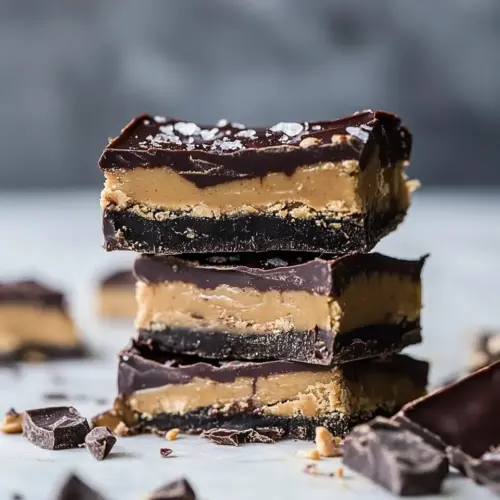 5 Ingredient Triple Decker Chocolate Peanut Butter Bars