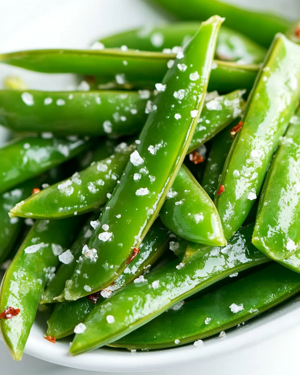 5 Minute Sautéed Sugar Snap Peas with Chilli Salt