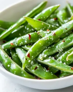 5 Minute Sautéed Sugar Snap Peas with Chilli Salt