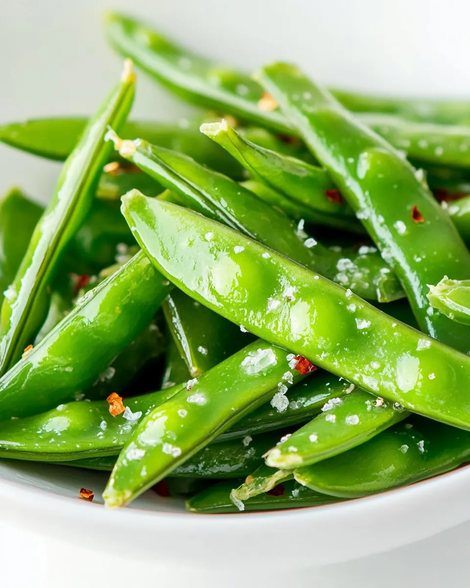 5 Minute Sautéed Sugar Snap Peas with Chilli Salt