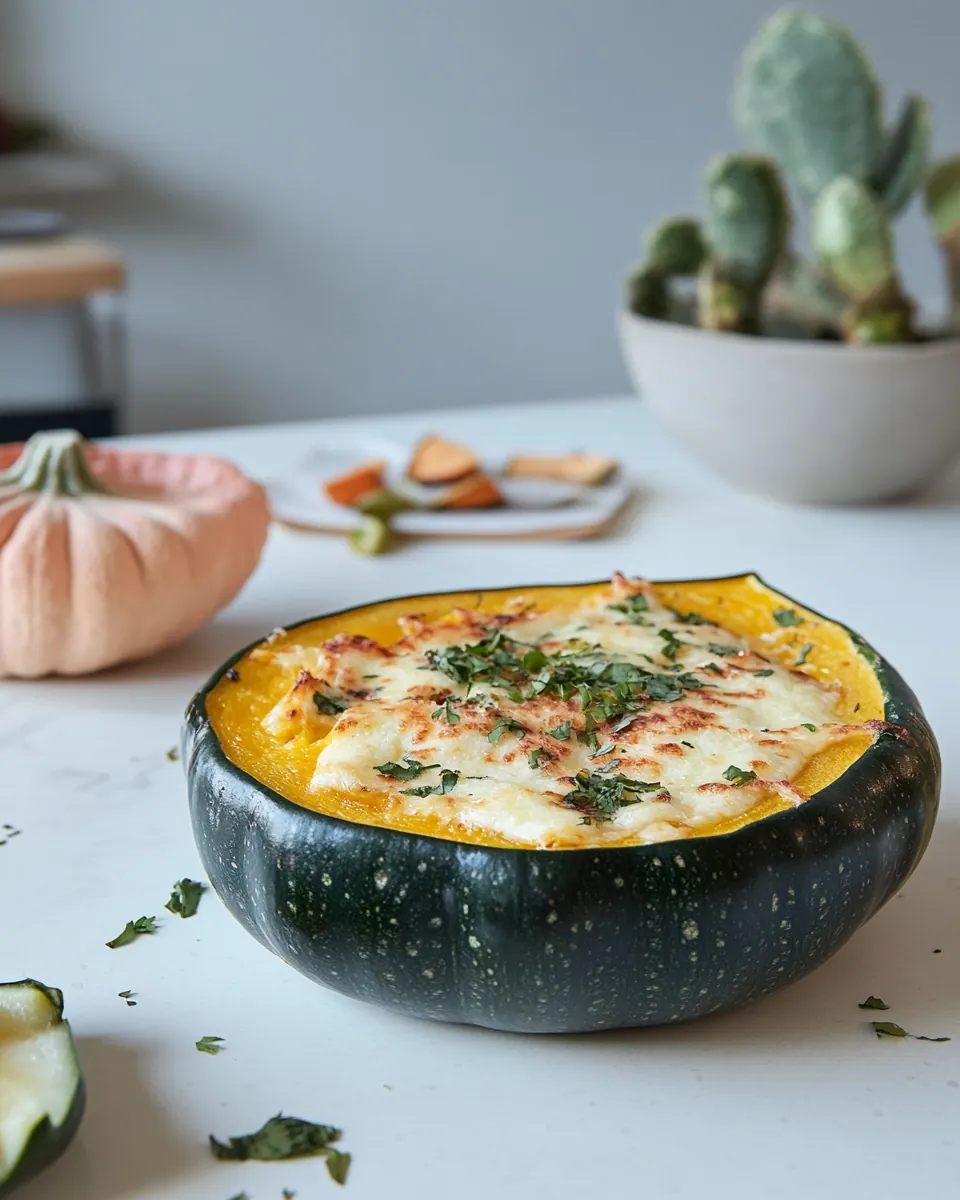 Acorn Squash Pasilla Chile Queso Fundido