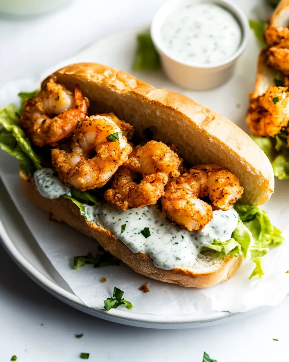 Air Fryer Fried Shrimp Sandwich