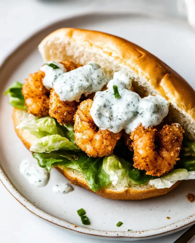 Air Fryer Fried Shrimp Sandwich