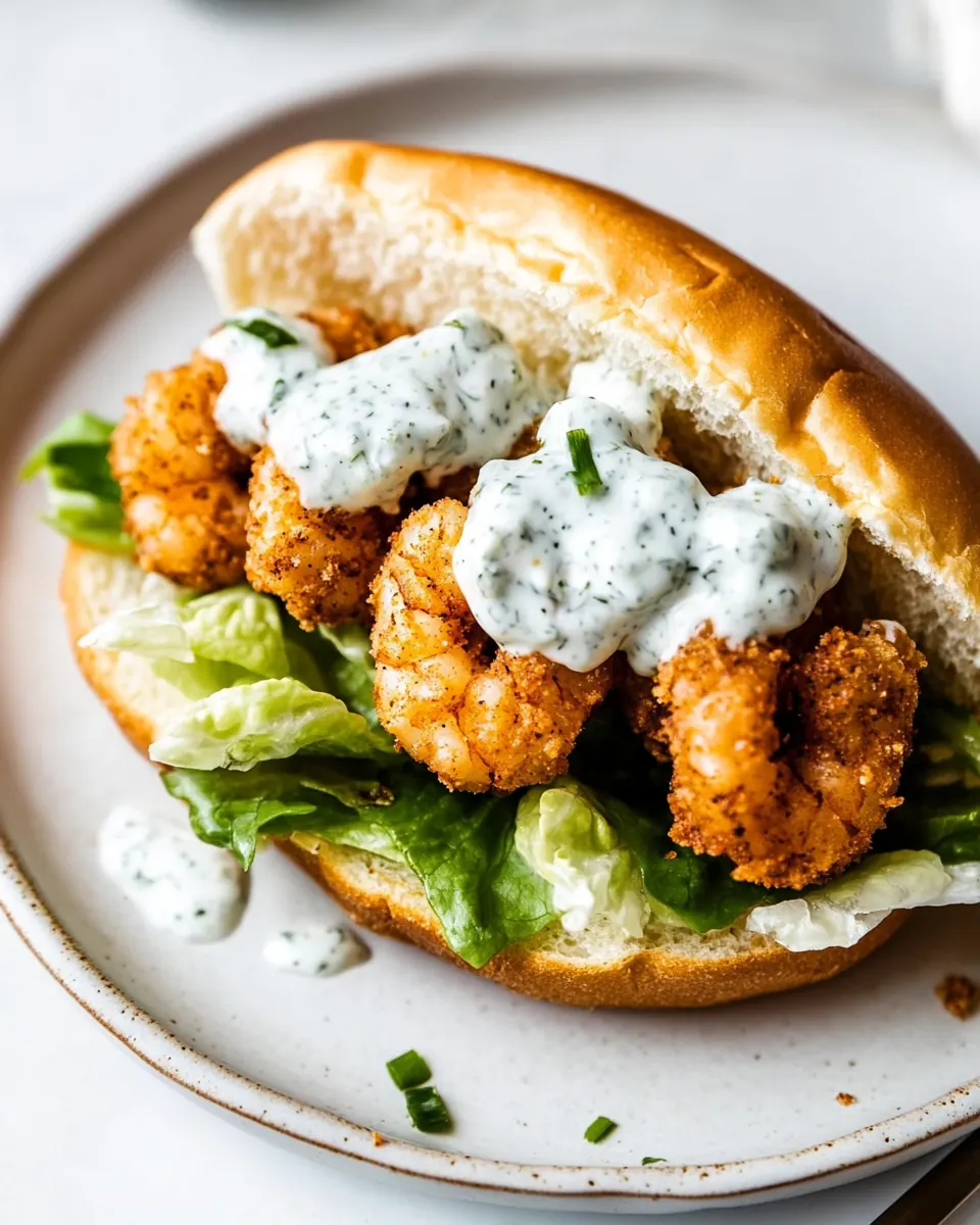Air Fryer Fried Shrimp Sandwich