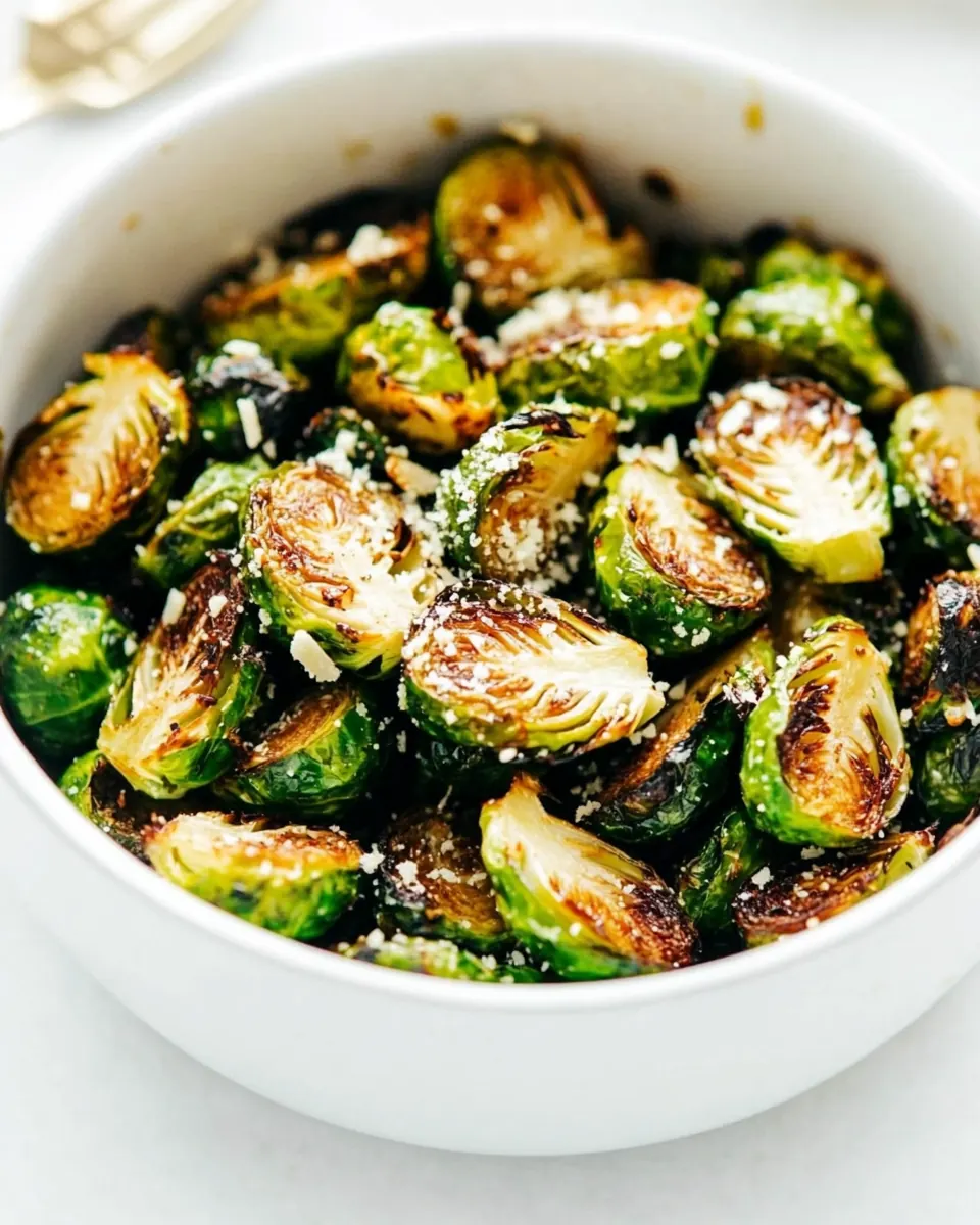Air Fryer Garlic Parmesan Brussels Sprouts