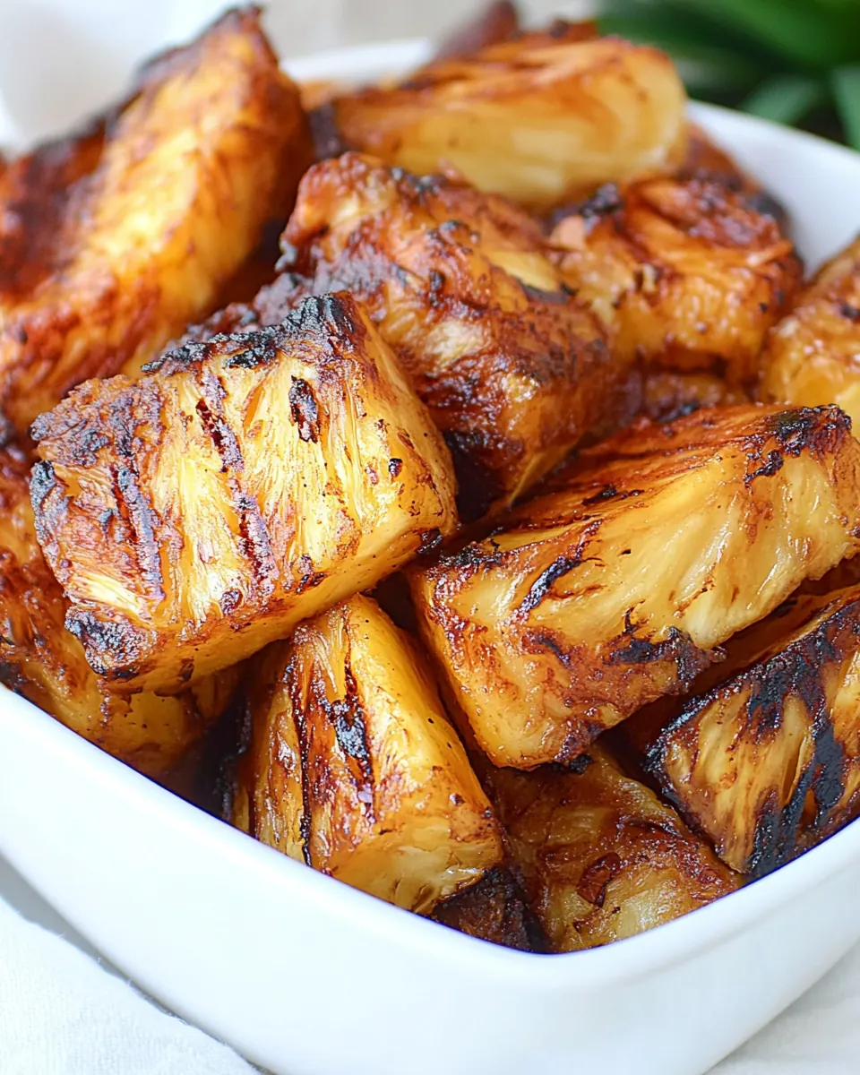Air Fryer Grilled Pineapple