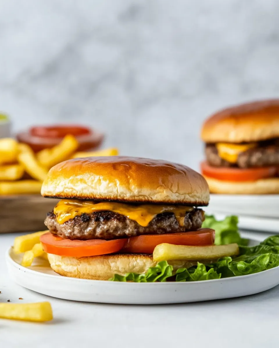 Air Fryer Hamburgers