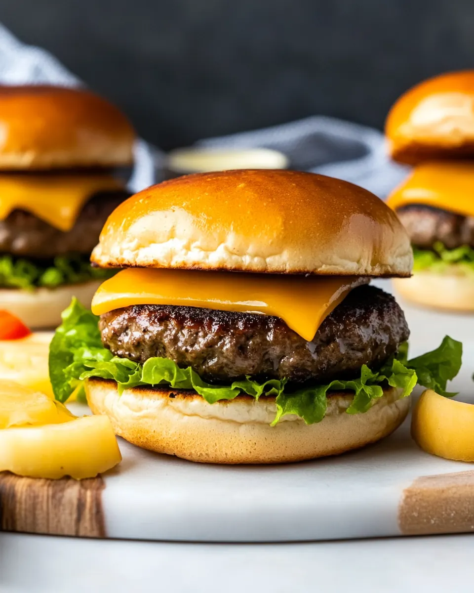Air Fryer Hamburgers