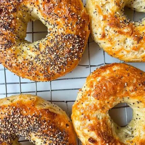 Air Fryer Protein Bagels