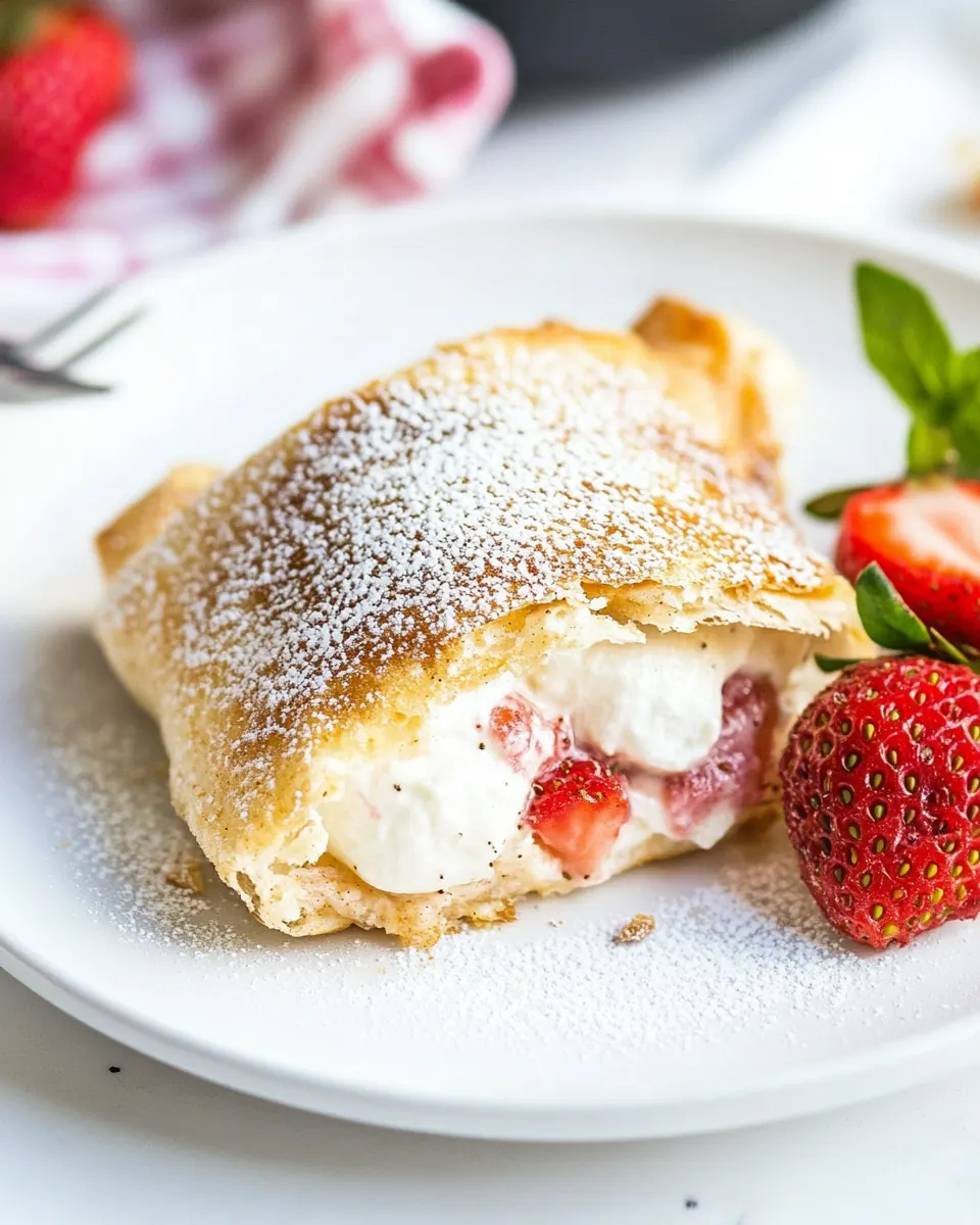 Air Fryer Strawberry Cheesecake Chimichangas