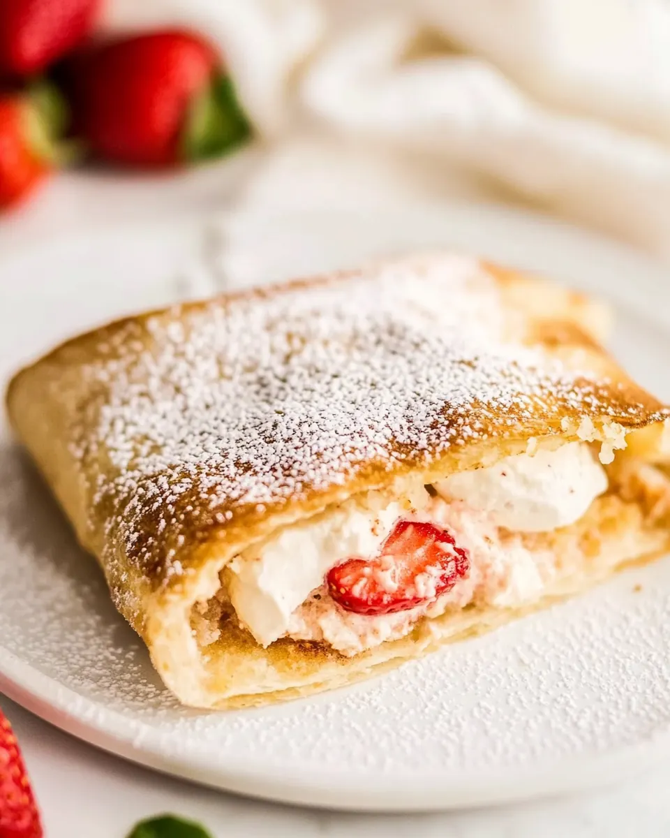 Air Fryer Strawberry Cheesecake Chimichangas