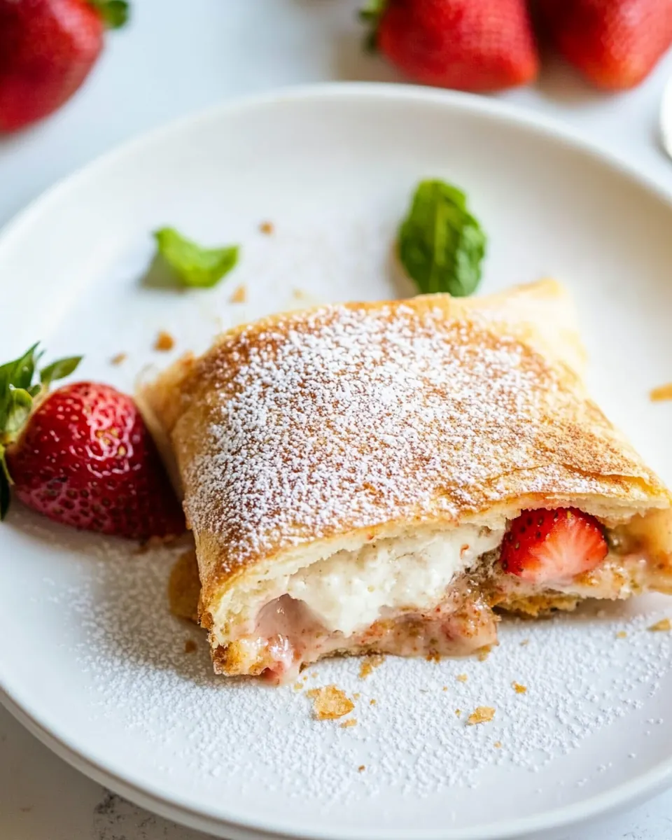 Air Fryer Strawberry Cheesecake Chimichangas