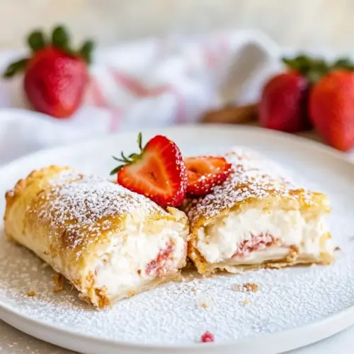 Air Fryer Strawberry Cheesecake Chimichangas