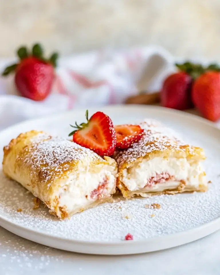 Air Fryer Strawberry Cheesecake Chimichangas