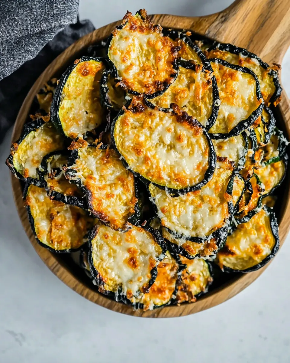 Air Fryer Zucchini Parmesan Crisps