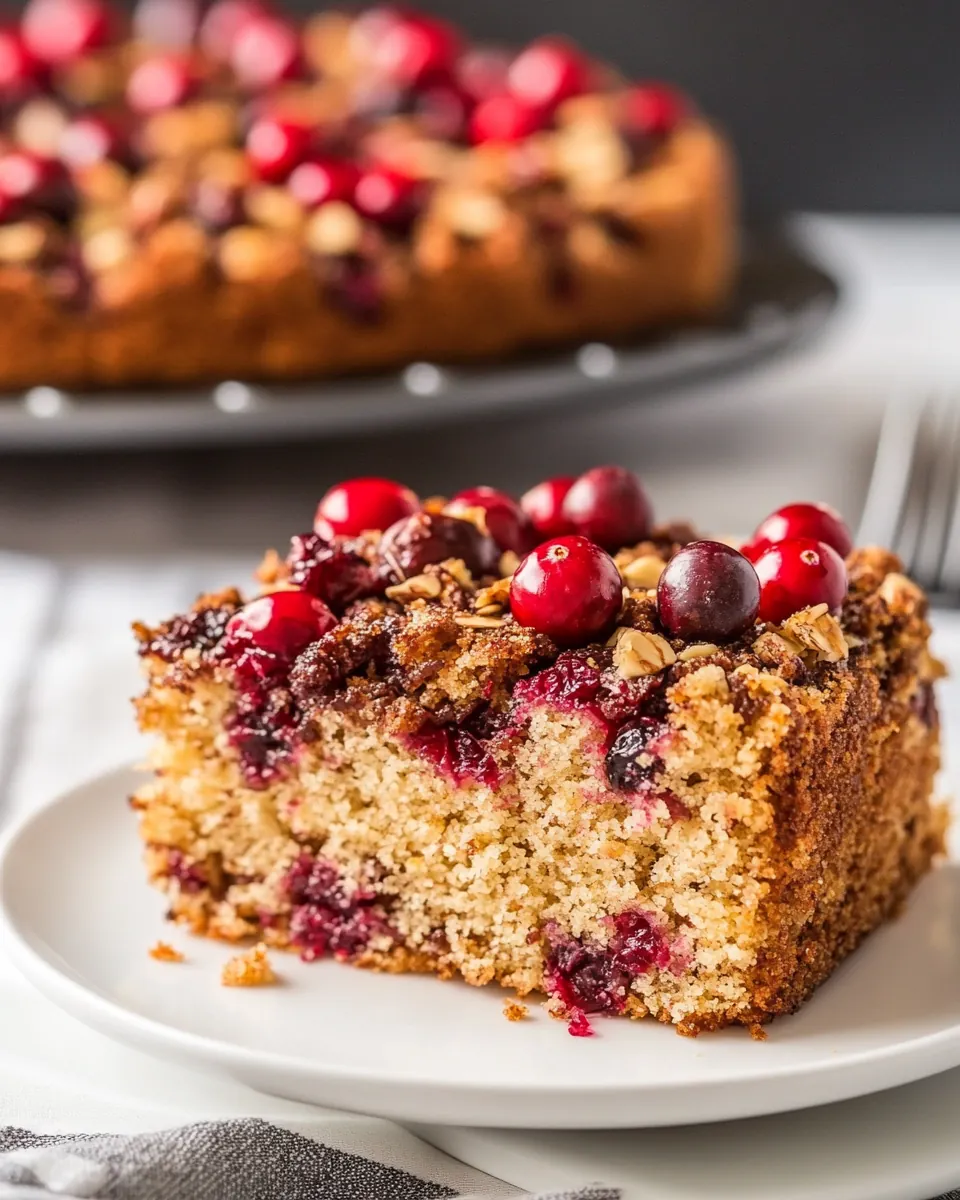 Almond Flour Cranberry Orange Coffee Cake