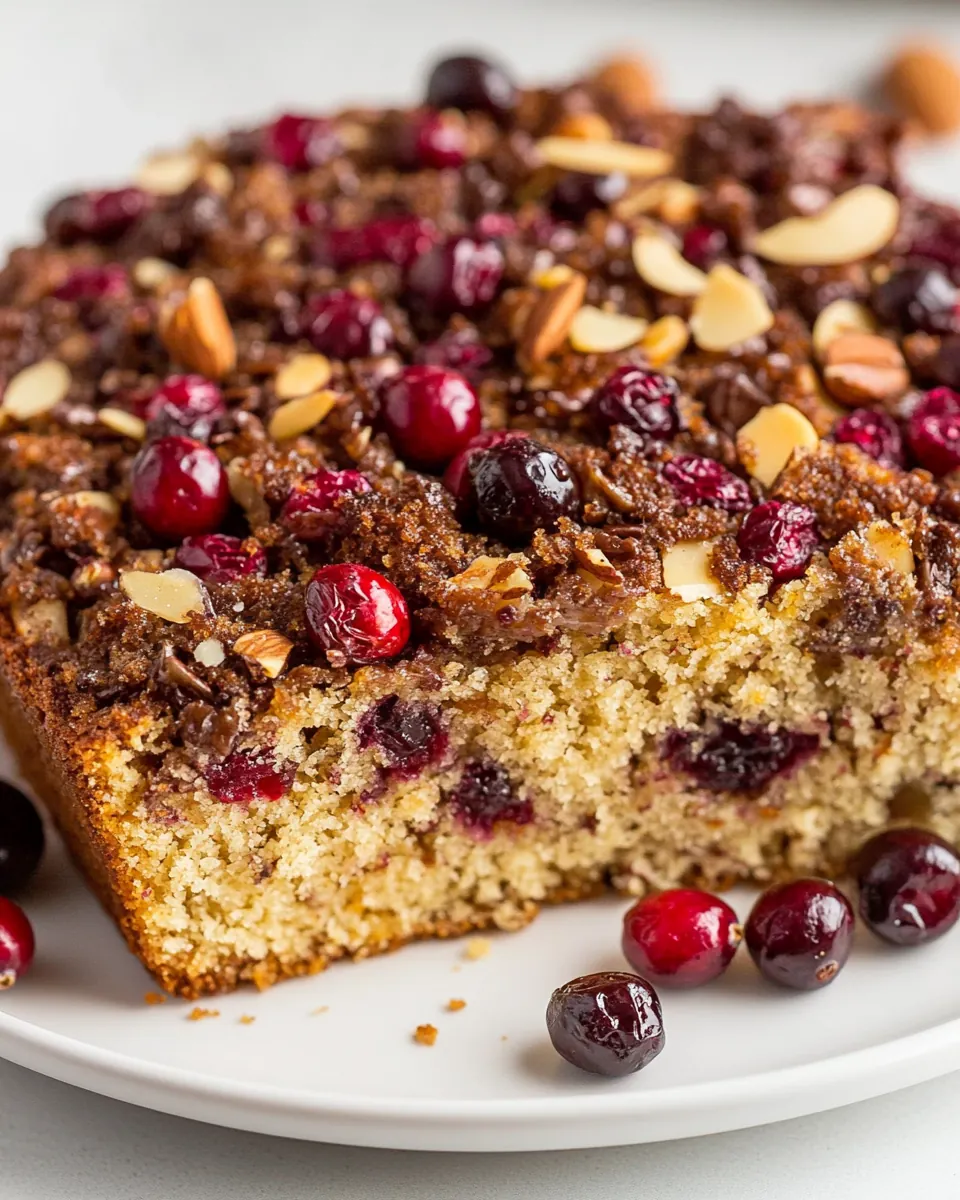 Almond Flour Cranberry Orange Coffee Cake