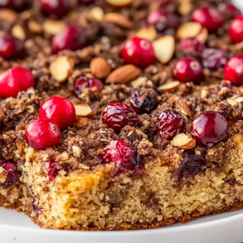 Almond Flour Cranberry Orange Coffee Cake