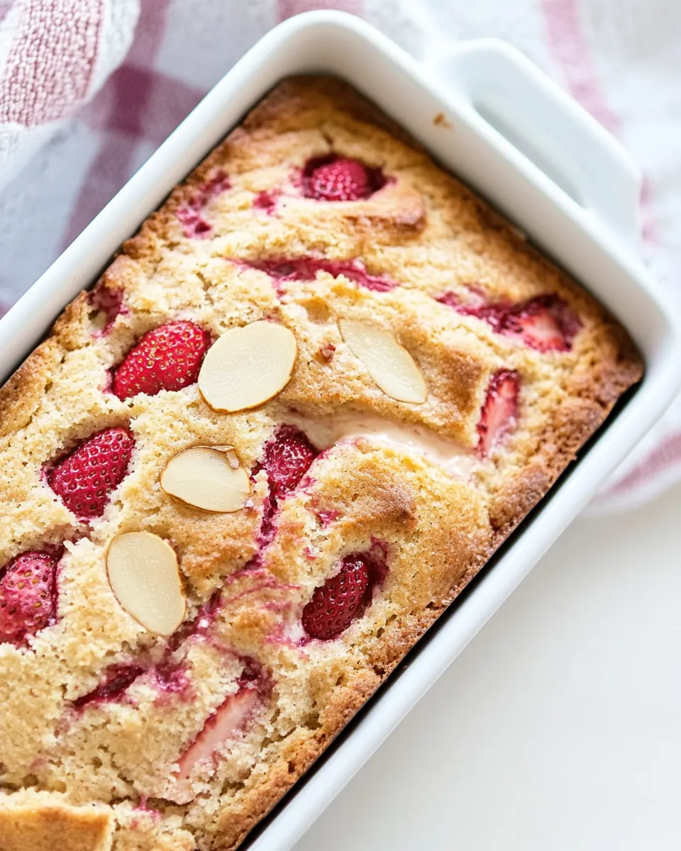 Almond Flour Strawberry Bread