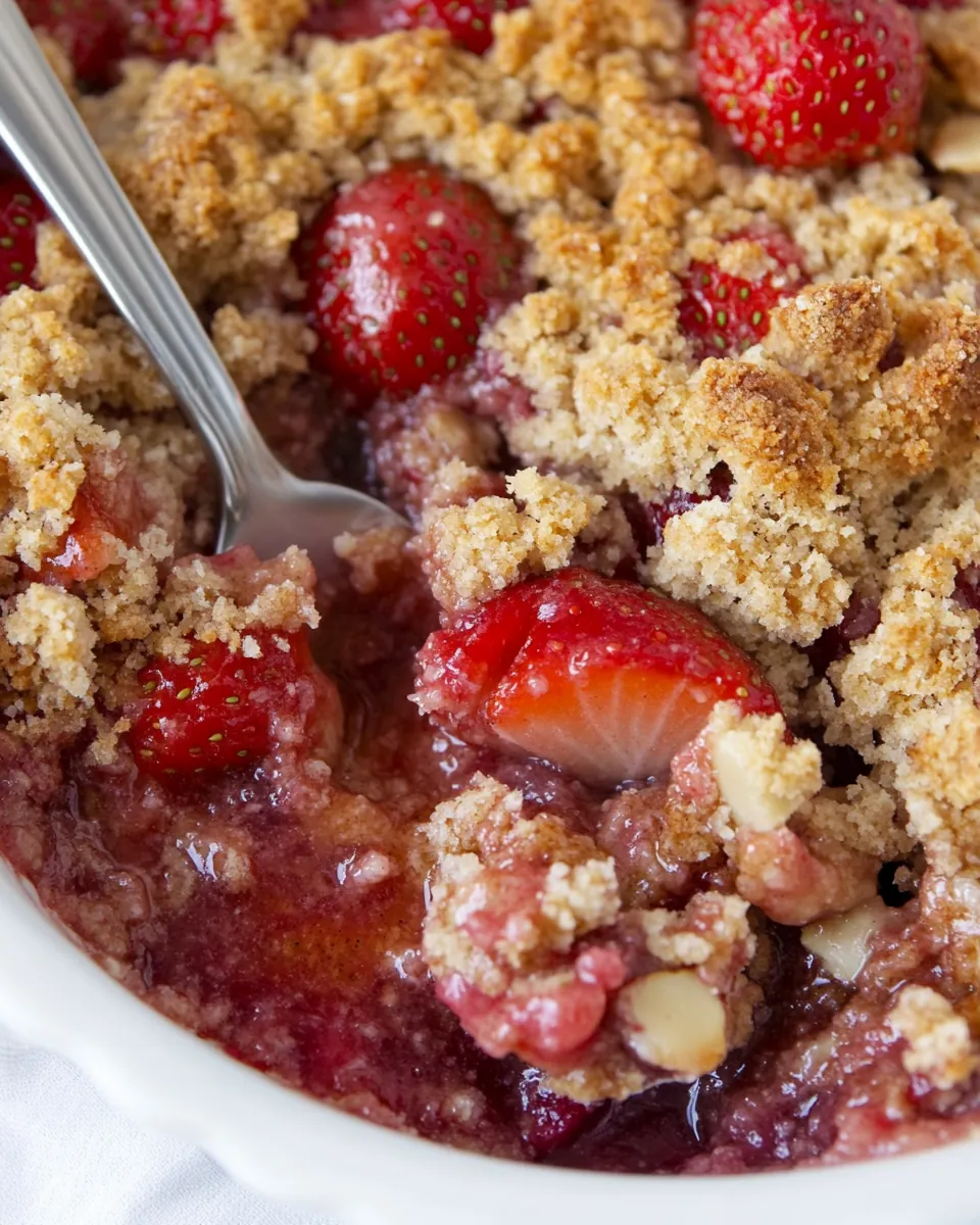 Almond Flour Strawberry Crumble