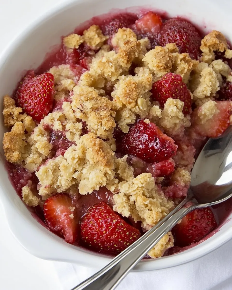 Almond Flour Strawberry Crumble