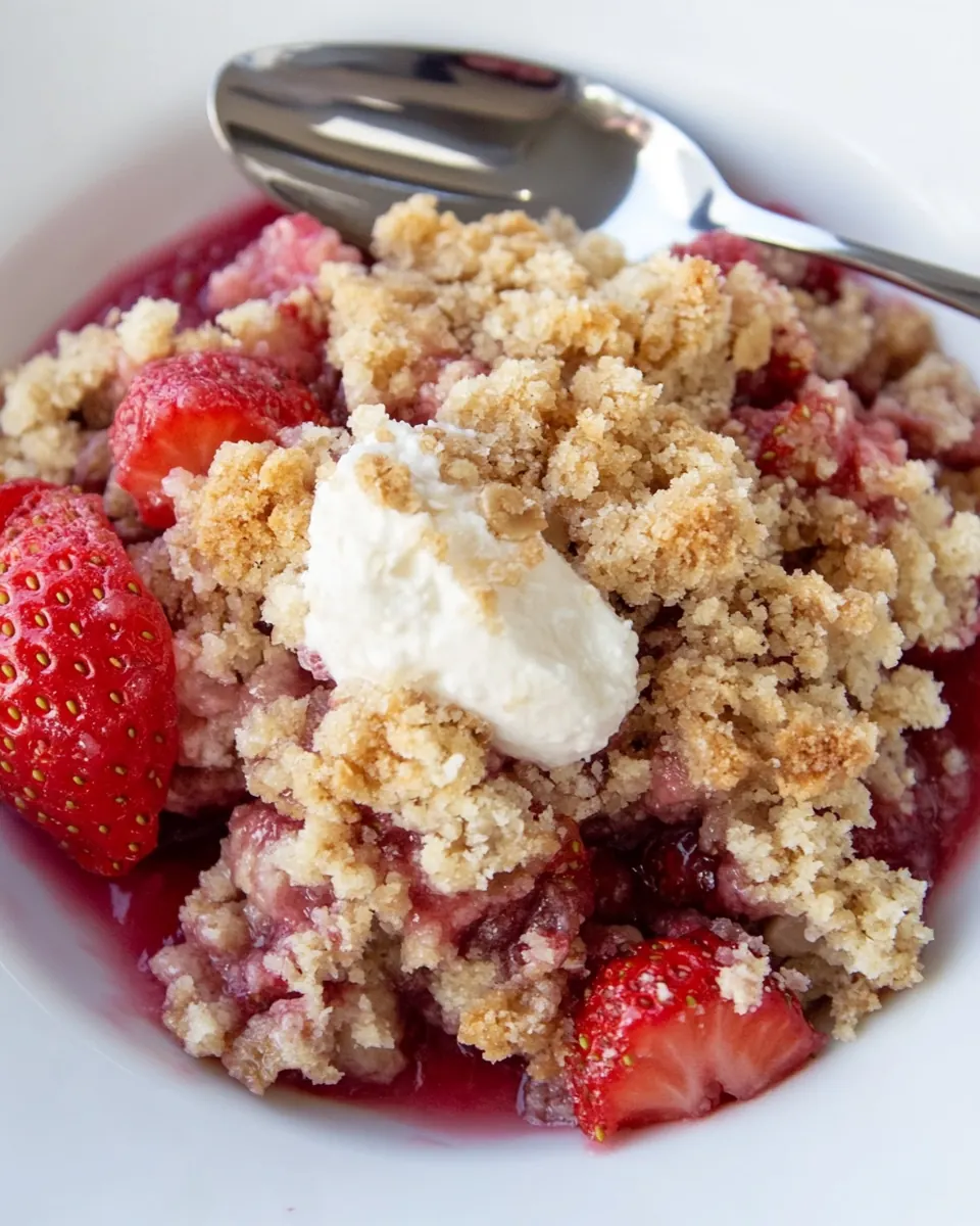 Almond Flour Strawberry Crumble