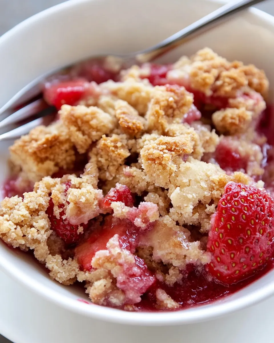 Almond Flour Strawberry Crumble