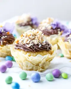 Angel Food Cupcakes with Chocolate Whipped Coconut Frosting